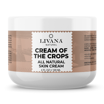 Cream of the Crops - Intensive Moisturizing Cream for Sensitive and Irritated Skin, Soothes Rough, Dry, Scaly Patches, 4 FL OZ - Livananatural