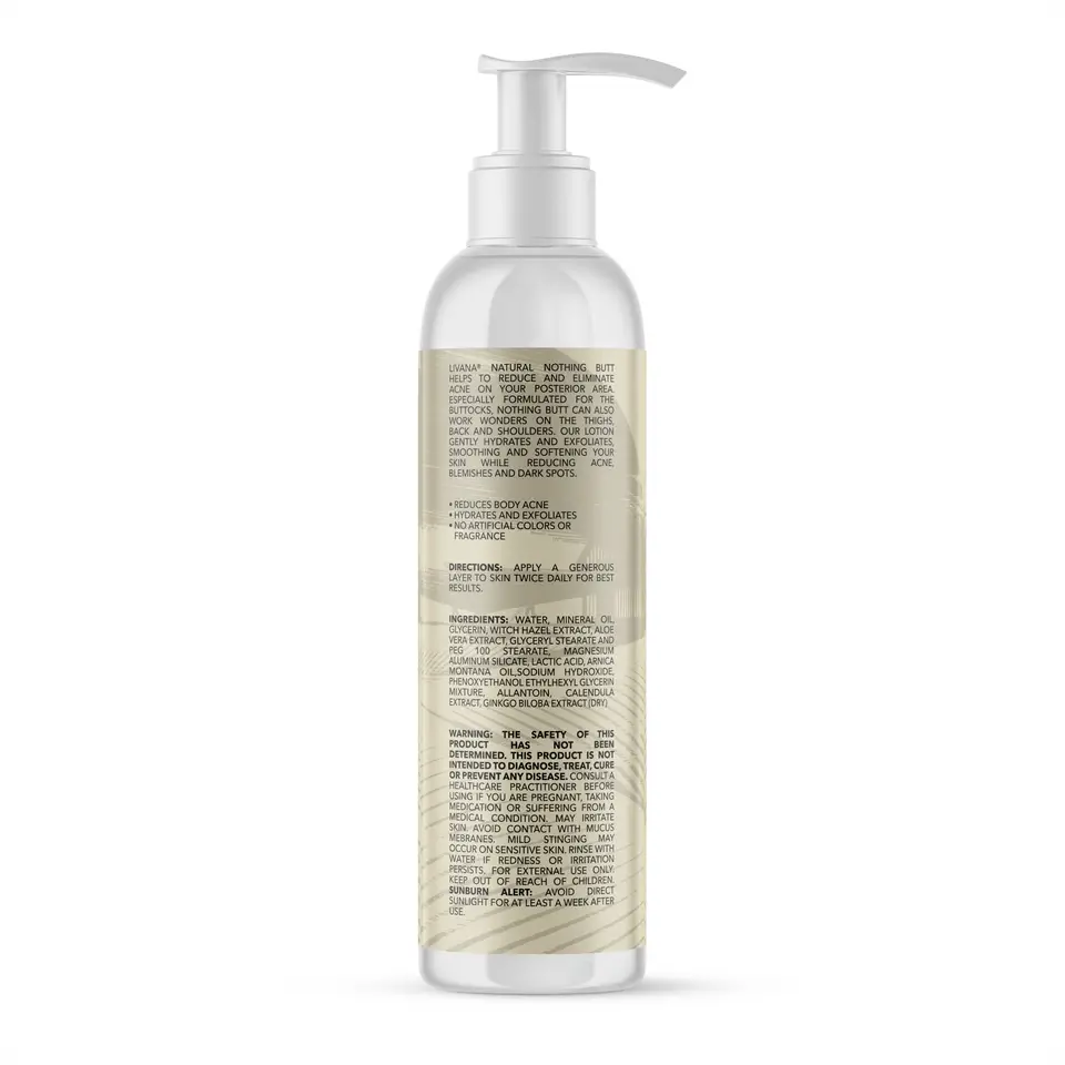 Nothing Butt - Butt Acne Lotion for the Flip Side, Vegan Organic 4 FL OZ - Livananatural