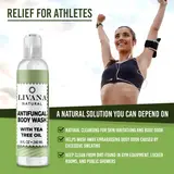Natural Antifungal Cleanser Antifungal Tea Tree Oil Body Wash, Helps Athletes Foot, Ringworm, Toenail Fungus, Jock Itch, Acne, Body Odor- Soothes Itching & Promotes Healthy Feet, Skin and Nails 8 OZ - Livananatural