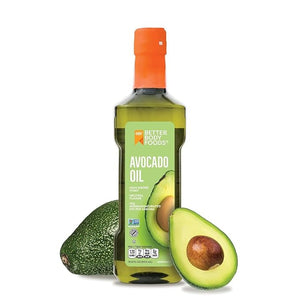 BetterBody Foods Refined Avocado Oil, Non-GMO Cooking Oil, Kosher, Keto and Paleo Diet Friendly, for High-Heat Cooking, Frying, Baking, Avocado Oil