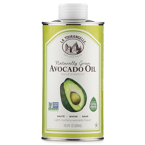 La Tourangelle, Avocado Oil, All-Natural Handcrafted from Premium Avocados, Great for Cooking, as Butter Substitute, and for Skin and Hair, 16.9 fl oz