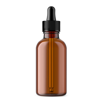 amber-glass-bottle-boston-120-ml-4-oz-22-400-neck-with-black-glass-dropper - Livananatural