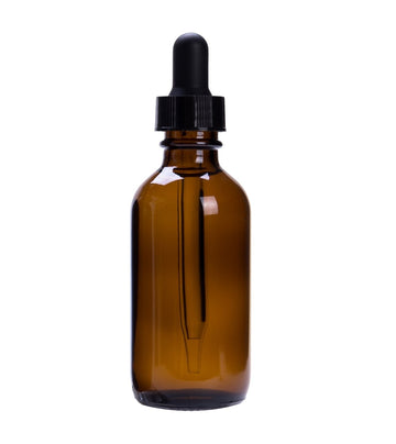 amber-glass-bottle-boston-60-ml-2-oz-20-400-neck-with-black-glass-dropper - Livananatural
