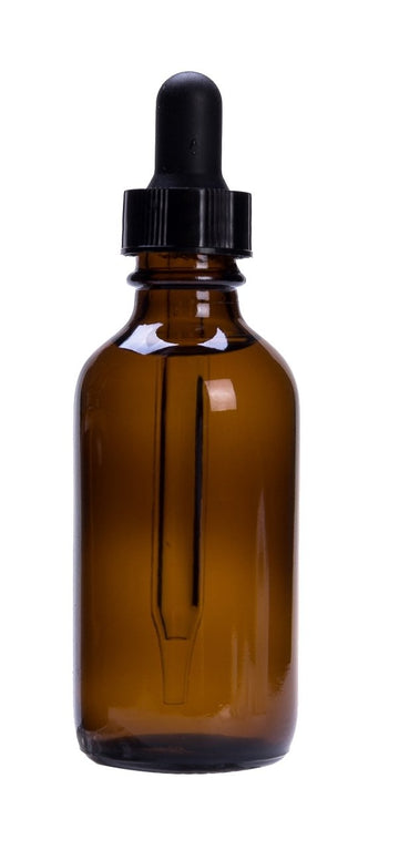 BulkDIY Amber Glass Bottle - Boston 30 ml (1 oz)-w/Black Glass Dropper - Livananatural