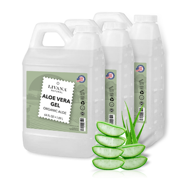Aloe Vera Gel - 100% Organic Aloe Vera - 64 fl oz - 3 Pack - Livananatural