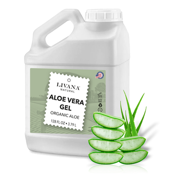 Aloe Vera Gel Organic - 1 Gallon - Made in USA | Fast Shipping - Livananatural
