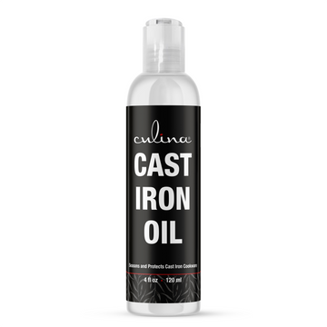 Culina Cast Iron Oil Kosher OU Certified Cleans and Protects Cast Iron Cookware, 4oz - Livananatural