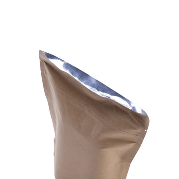 BulkDIY Kraft Paper Pouch, Foil-lined, Sealable, 17 cm W x 26.5 cm H, with Reclosable Zipper - Livananatural