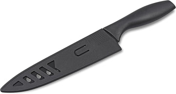Culina® 8-Inch Nonstick Carbon Steel Sushi Knife with Sheath, Black - Livananatural