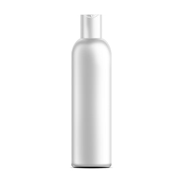 BulkDIY White PET Plastic Bottle - Cosmo 240 ml (8 oz)-w/White Flip Disc Cap and Induction Seal - Livananatural