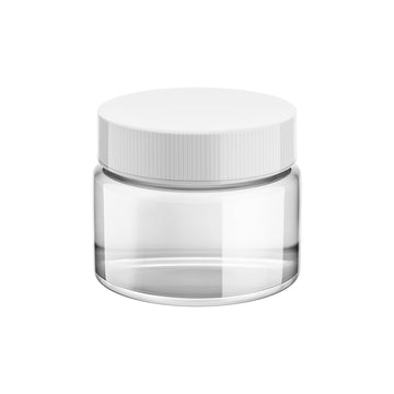 BulkDIY Clear PET Plastic Jar - 240 ml (8 oz)-w/White Lid and White  Liner - Livananatural