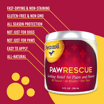 Paw Rescue by Petzooli®, Protective Balm for Paws and Hooves, 8oz - Livananatural