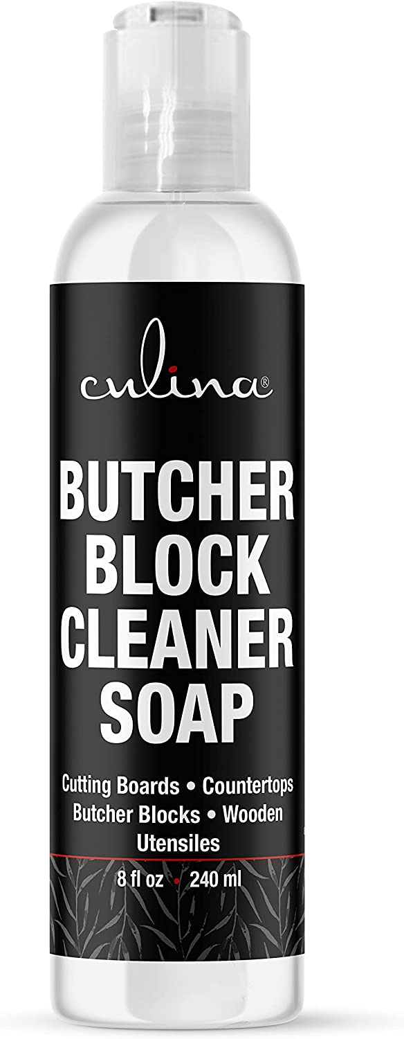 Culina All Natural Cutting Board Butcher Block Countertop wooden Utensils soap cleaner - LivanaNatural 