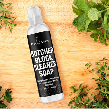 Culina All Natural Cutting Board Butcher Block Countertop wooden Utensils soap cleaner - LivanaNatural 